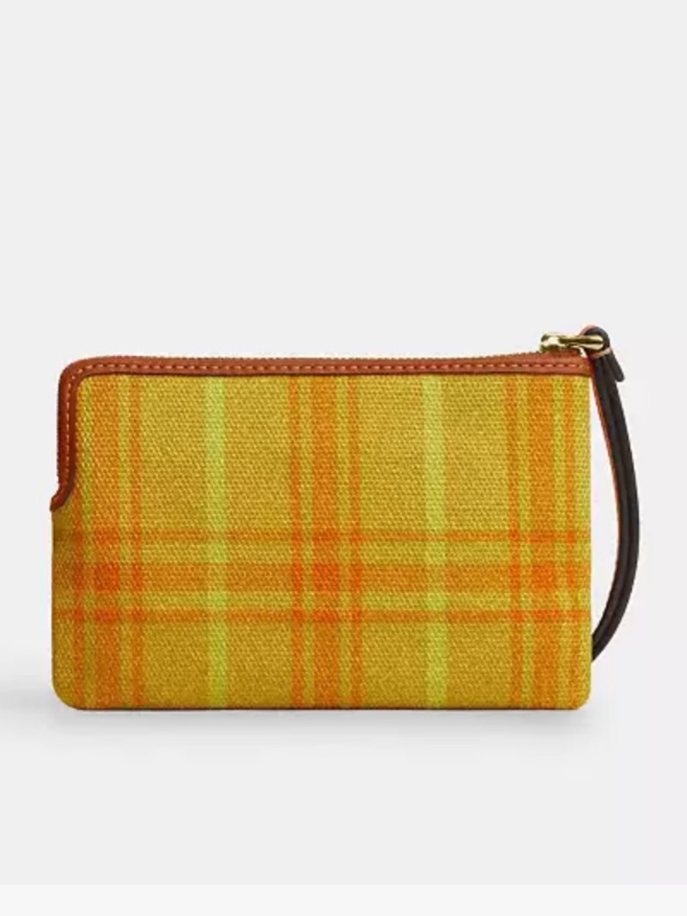 Coach Corner Zip Wristlet in Burnished Amber Brown & Gold Hardware - Picture 5 of 14